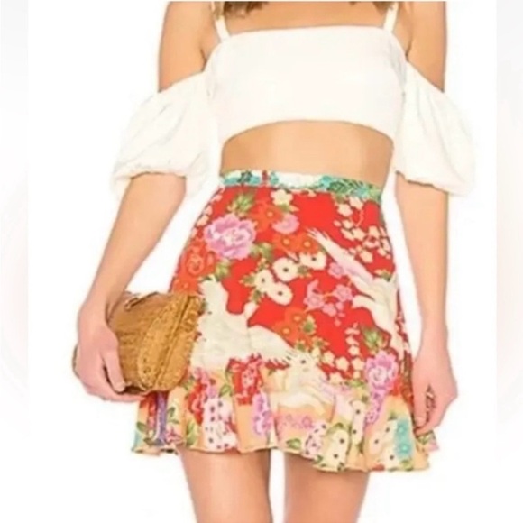 Spell and the gypsy collective vintage Delilah Ruby Mini Skirt M & S - Picture 3 of 8